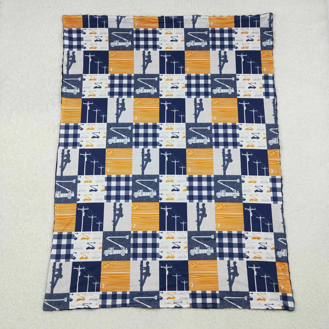 10.16 BL0075 Baby Kids Power Tower Minky blanket