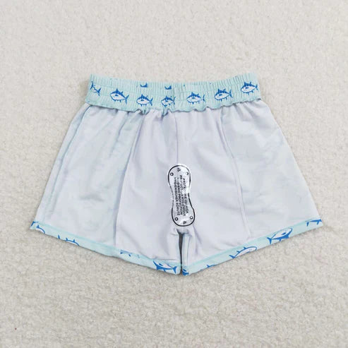 S0174 blue-green swimming trunks for Sharks