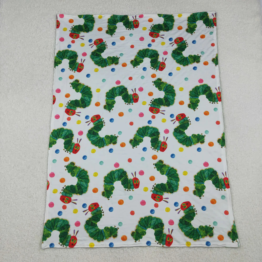 10.17 BL0202 Baby Kids Green Caterpillar Blanket