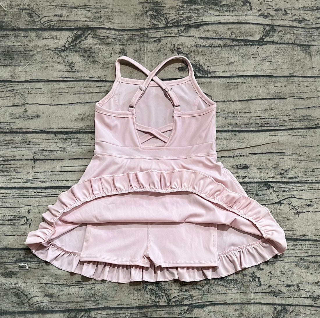 5.20 S0553 Baby Girls Pink Knit Knee Length Active Wear Dress Preorder