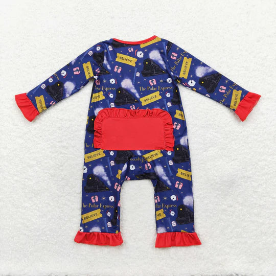 3.13 LR1132 RTS baby girl clothes believe girl winter romper Bamboo christmas clothes