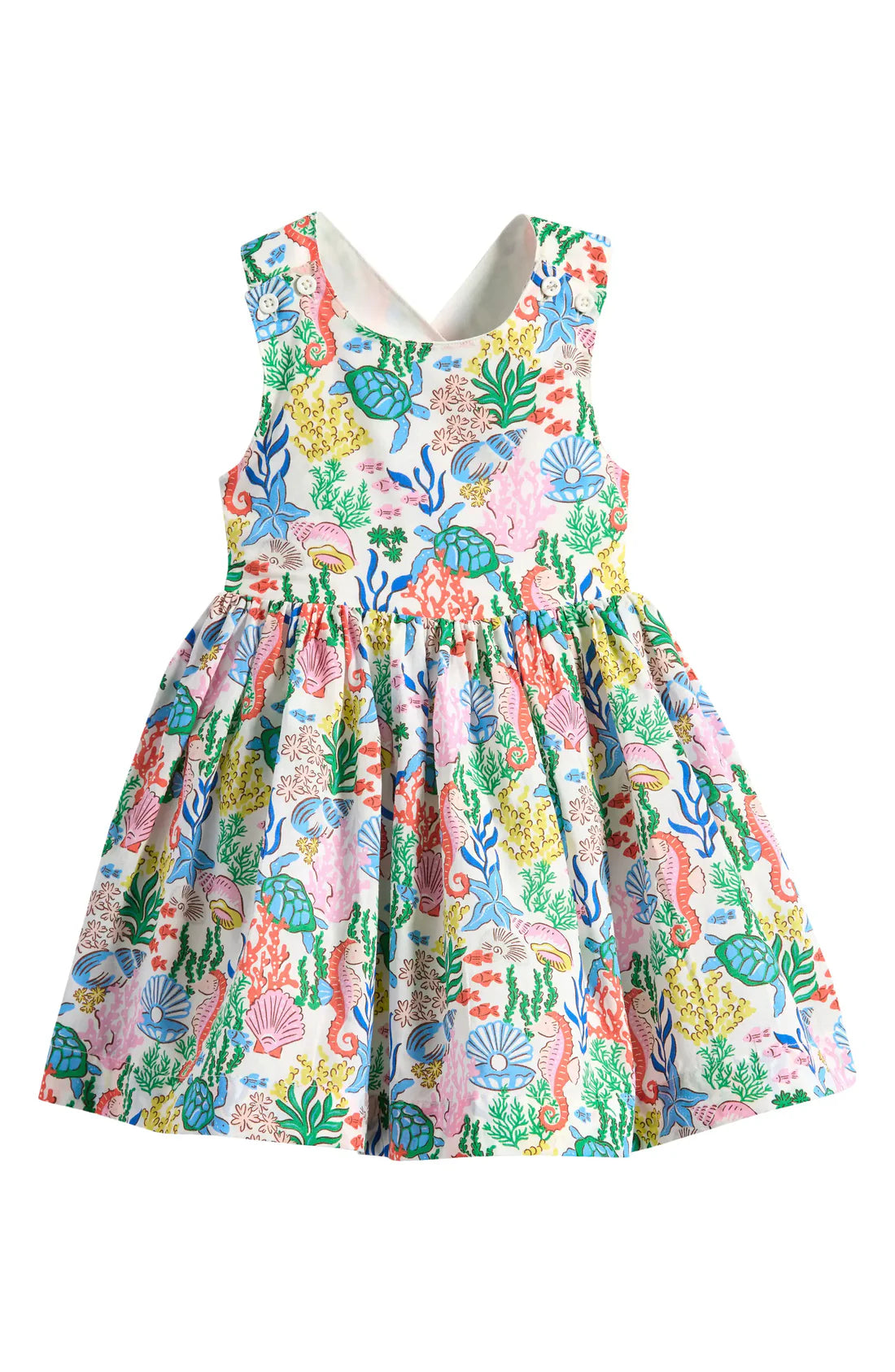 4.24 GSD2508 Baby Girls Sleeveless Sea World Knee Length Dress Preorder