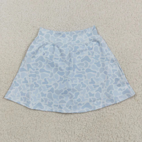 8.13 GLK0129 Baby Girls Western Light Gray Camo Yoga Skorts Bottom