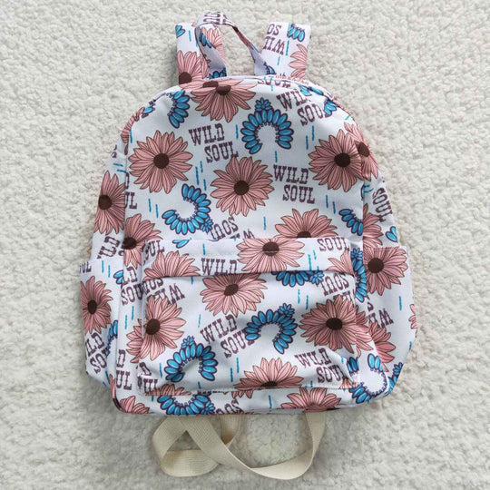 BA0080 toddler backpack flower girl gift back to school cow farm preschool bag