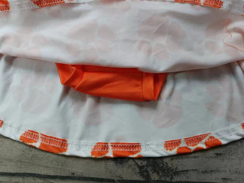 5.5 Baby Girls Orange Paw Team Hooded Top Skirts Clothes Sets preorder(moq 3)