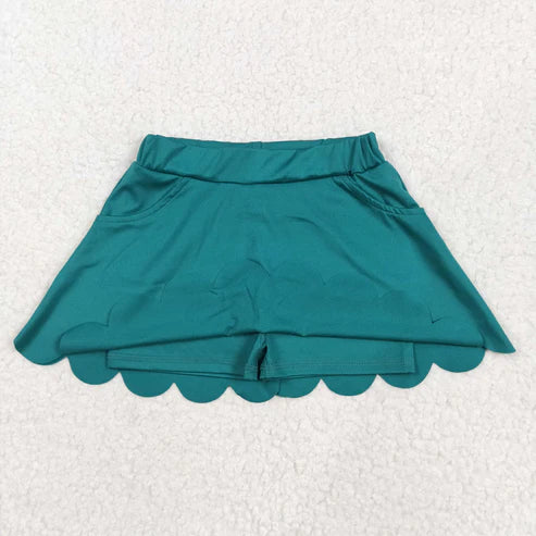 5.21 GLK0077 Baby Girls Dark Green Yoga Skorts Bottoms