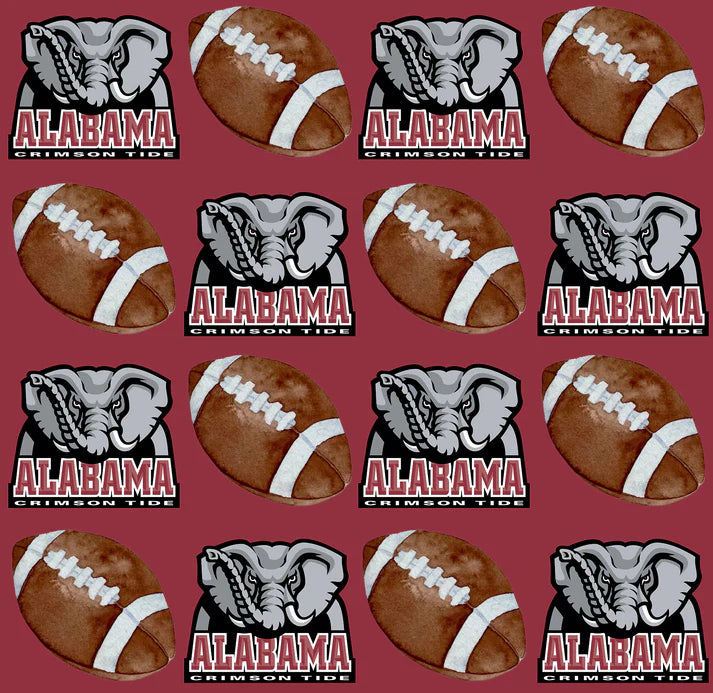 8.21 Custom MOQ 5 Baby Girls Strap Football Ruffle Shorts ALABAMA Team Knee Length Dress