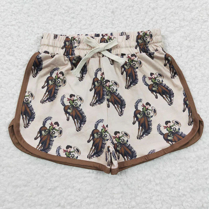9.3 SS0088 Baby Girls Western Rodeo Sports Summer Shorts