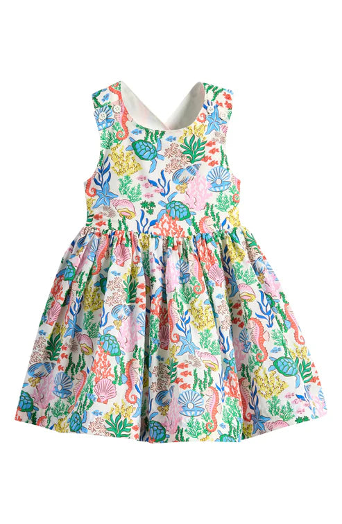 6.20 GSD2508 Baby Girls Sleeveless Sea World Knee Length Dress Preorder