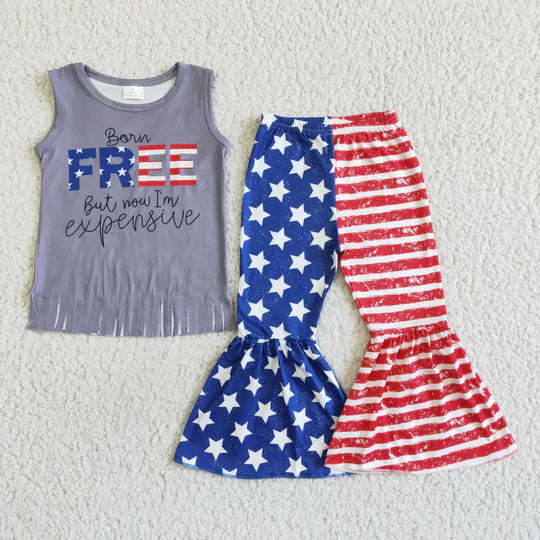 3.11 BSSO0036 kids clothing free july 4th matching set-promotion $5.5 2024.4.27