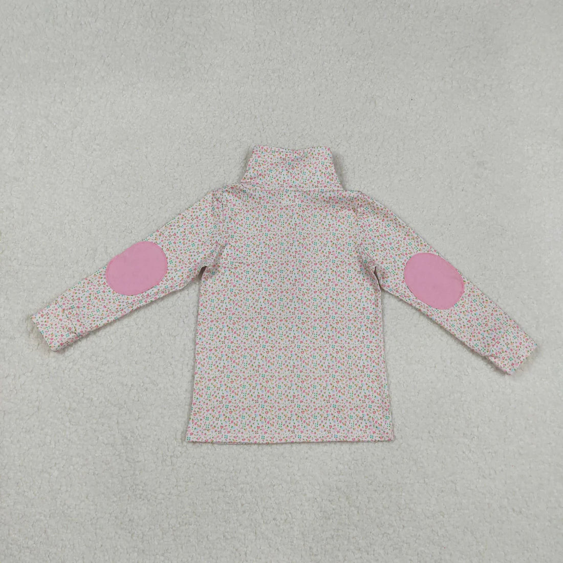 9.6 GT1145 Baby Girls Long Sleeves Pink Floral Zipper Hoodies Top