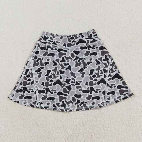 8.13 GLK0127 Baby Girls Western Gray Ducks Camo Yoga Skorts Bottom