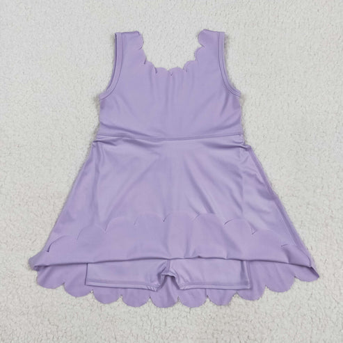 5.21 GSD2372 Baby Girls Lavender Sleeveless Yoga Active Knee Length Dress
