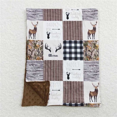 3.10 Sibling Baby Kids Children Hunting Deers Ducks Minky Blankets