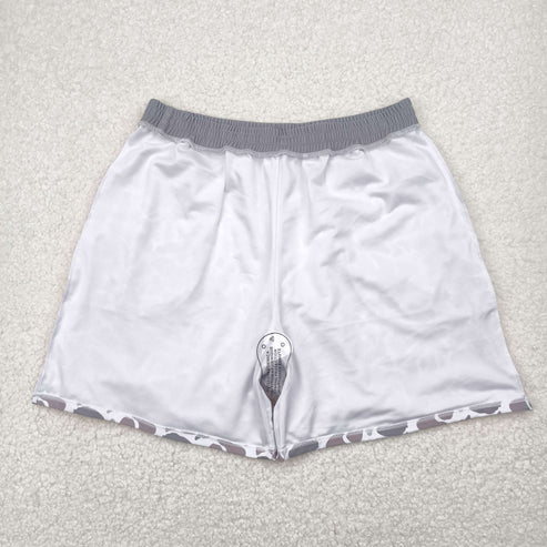 5.17 S0403 Adult Man Grey Camo Bottom Trunk Drawstrings Shorts Swimwear