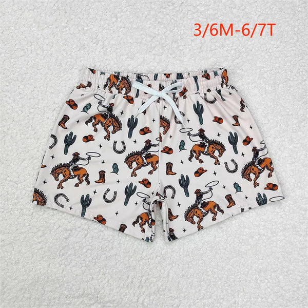 Sibling Brothers Baby Boys Western Trunks Swimsuits Swimwear