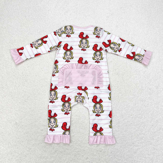 3.13 LR1001 RTS baby clothes baby girl christmas romper Bamboo