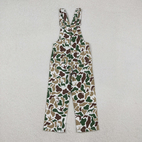 11.8 P0828 Baby Boys Deer Ducks Dogs Camo Western Denim Jumpsuits