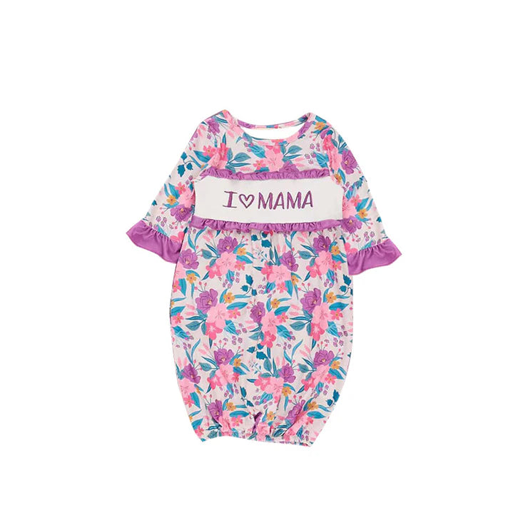 11.19 MOQ:5pcs NB0050 pre-order baby clothes I love mommy baby girl winter gown