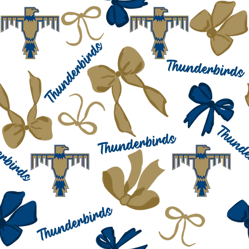 8.12 Custom Moq 5 Baby Girls Brown Blue Bows Thunderbirds Short Ruffle Team Knee Length Dresses