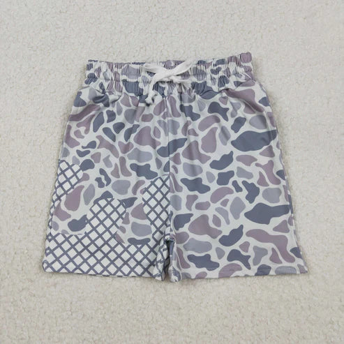 10.30 SS0647 Baby Boys Grey Camo Drip Team Shorts Bottom