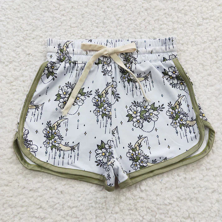 9.3 SS0084 Baby Girls Western Flowers Sports Summer Shorts