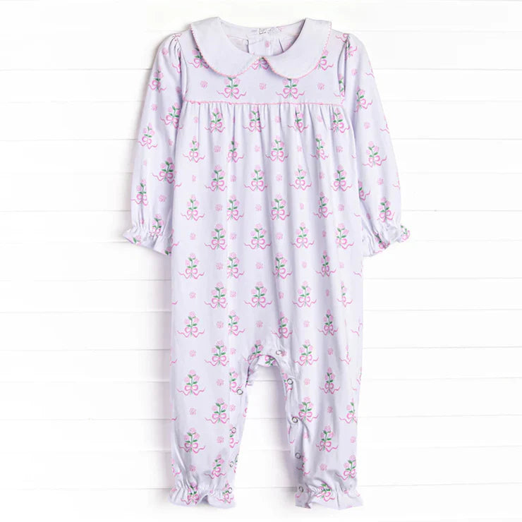 11.19 MOQ:5pcs LR2916 pre-order baby girl clothes rose toddler girl winter romper