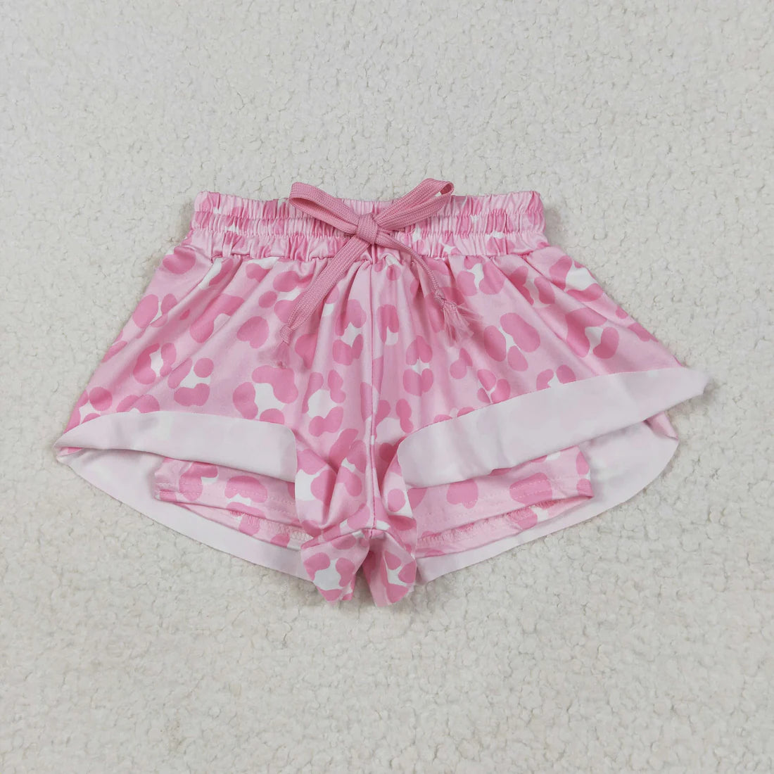 6.2 SS0587 Baby Girls Pink Leopard Summer Shorts Bottoms