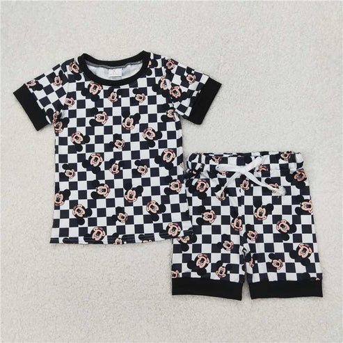 4.9 Sibling Baby Girls Cartoon Mouse Top Tee Shorts Pajamas Clothes Sets