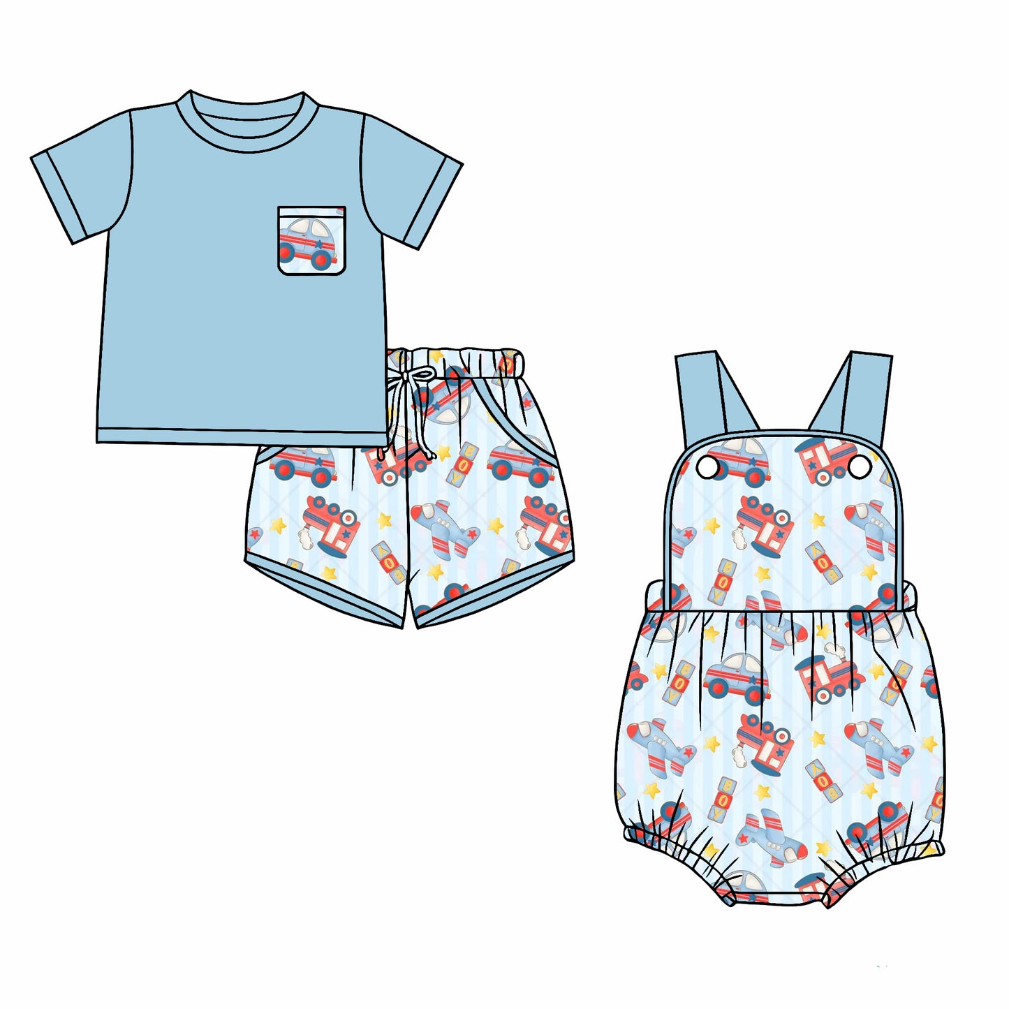 26.1.2 Custom MOQ:3 or 5 pcs each design milk silk Sibling baby boy clothes short sleeve shorts sets and romper