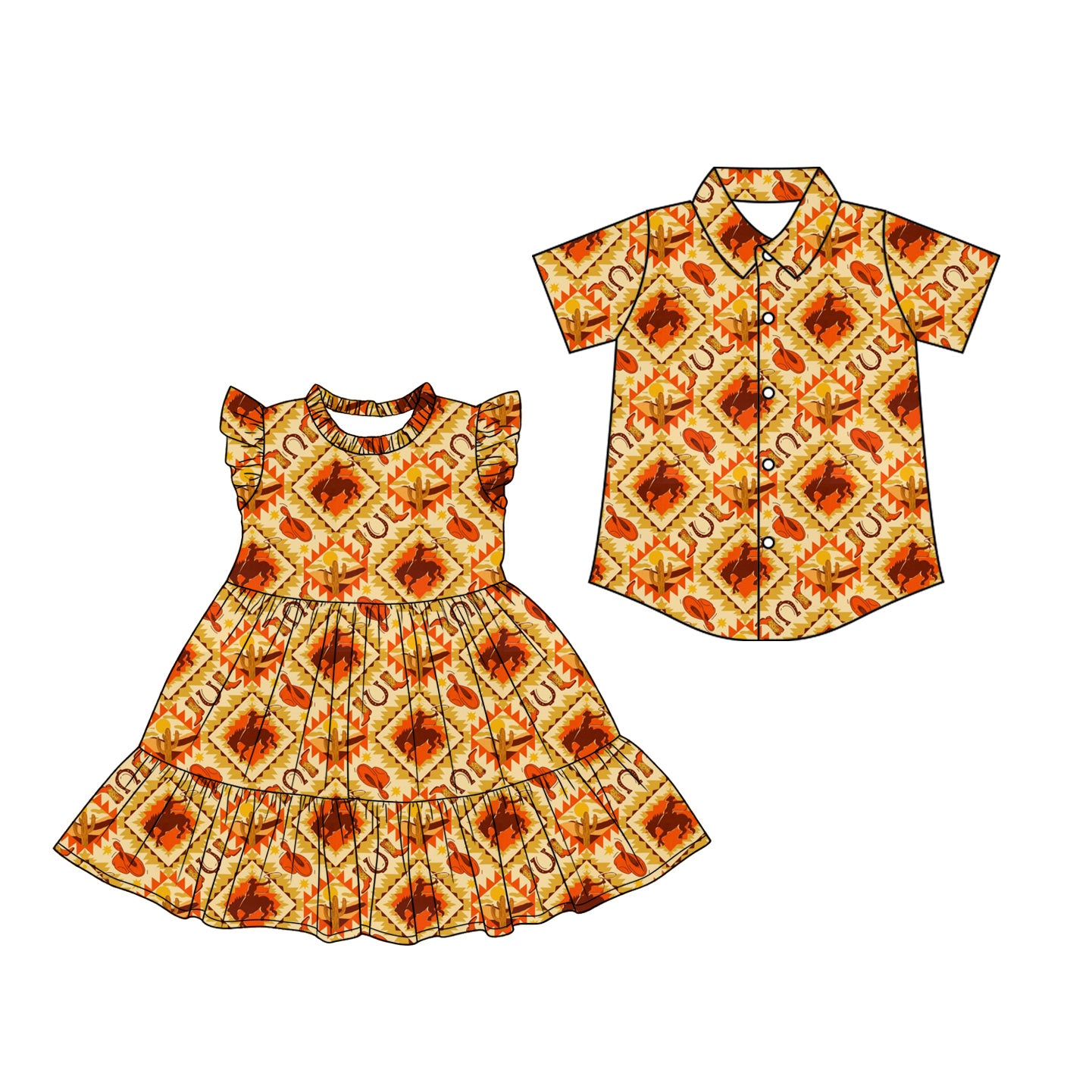 26.1.19 Custom (Moq 3 or 5) Sibling Baby Girl boy boot Short Sleeve Shorts Sets Kids Dress top