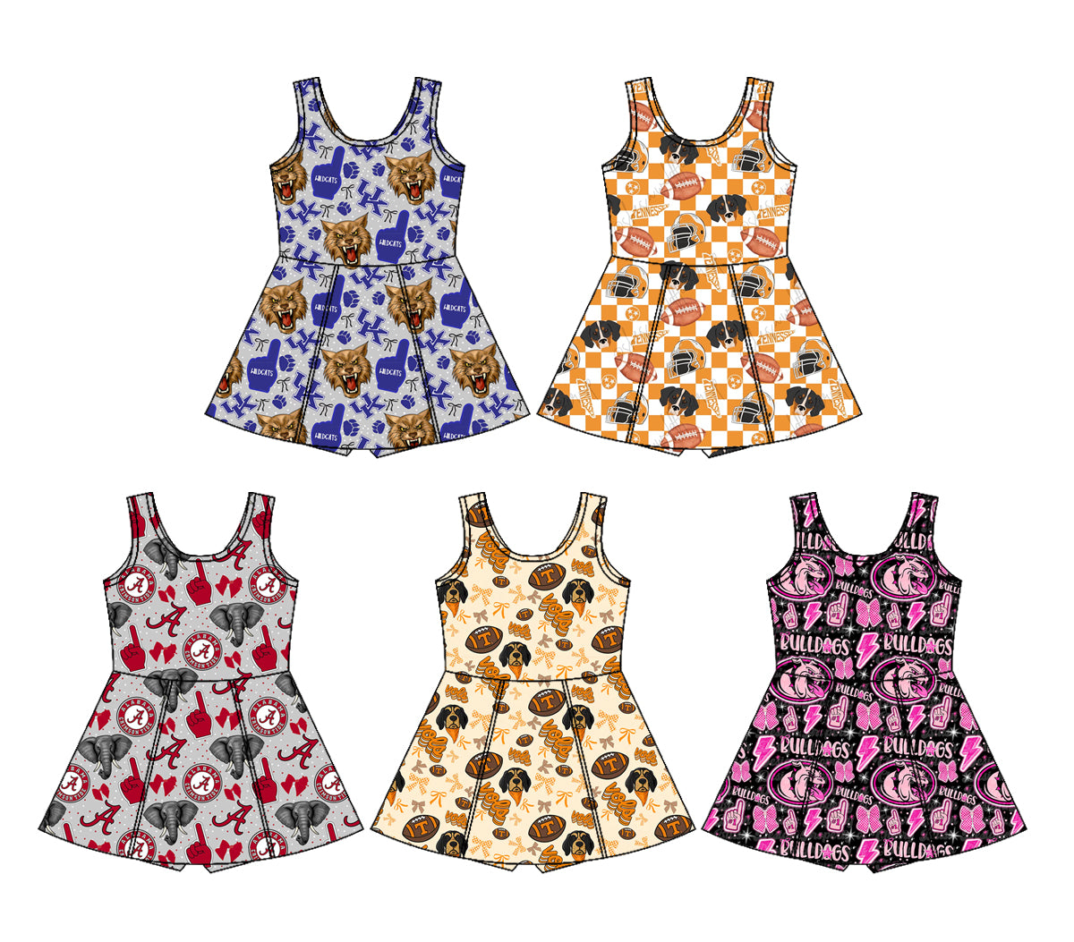 26.1.7 Custom MOQ:3 or 5 pcs each design milk silk Sibling baby girl clothes team sleeveless dresses 5