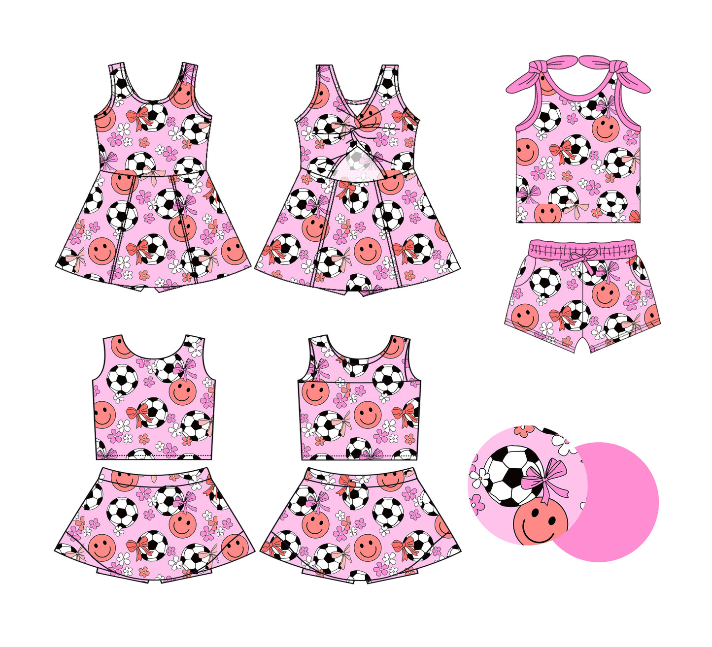 26.1.7 Custom MOQ:3 or 5 pcs each design milk silk Sibling baby girl clothes short sleeve skirts sets 2 and dress