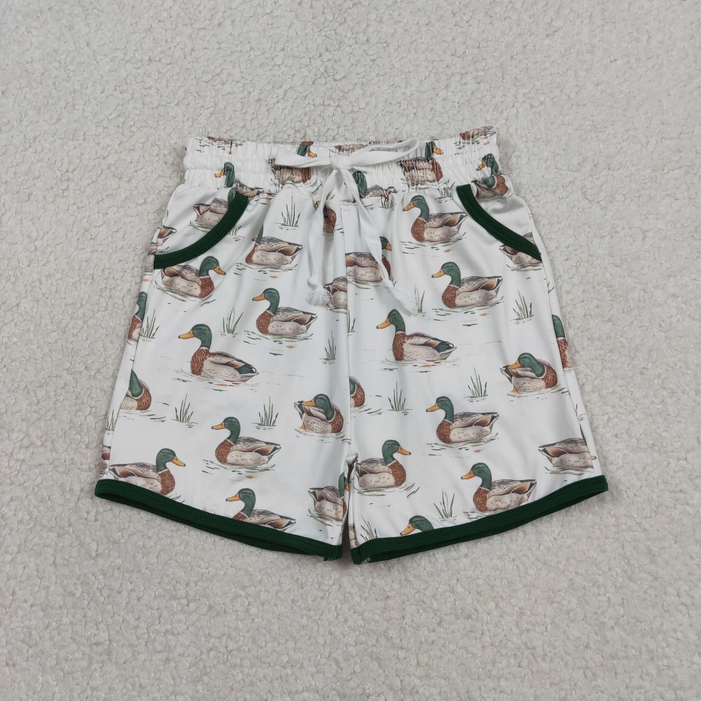 SS0677 Kids Baby Boy Ducks Hunting Pockets Shorts Bottom