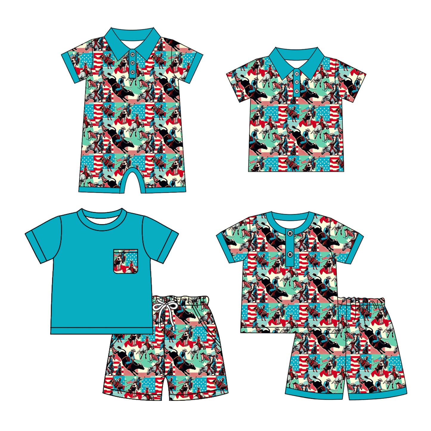 26.1.7 Custom MOQ:3 or 5 pcs each design milk silk Sibling baby boy clothes short sleeve shorts sets 2 and top and romper