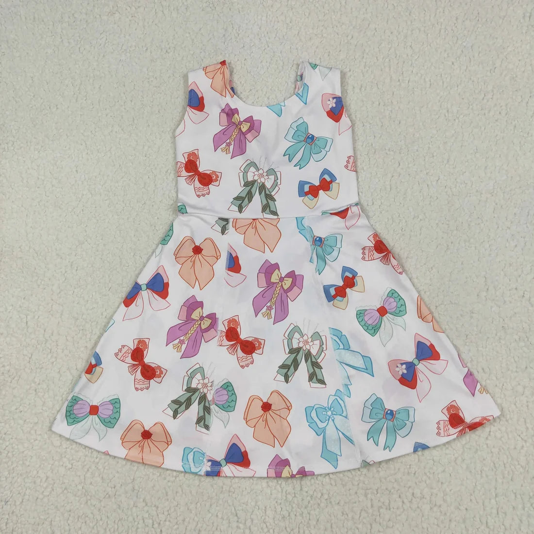 6.13 Sibling Baby Girls Bows Leopard Active Yoga Athletic Dresses