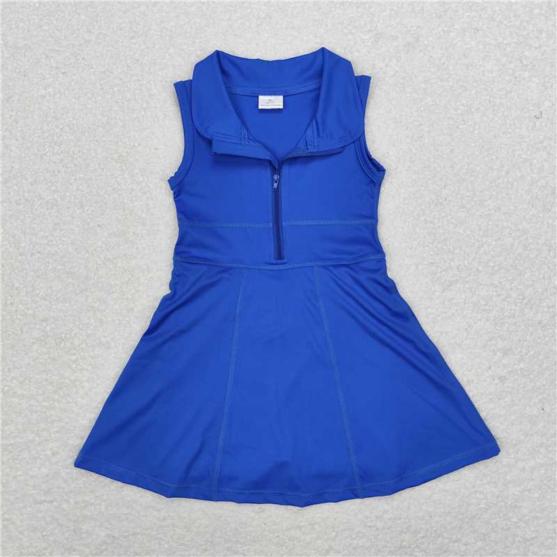 L-3.3 Baby Girls Sibling Zipper Yoga Knee Length Active Wear Athletic Dresses