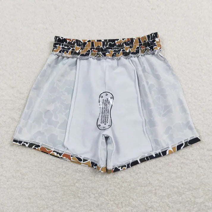 9.3 S0235 Baby Boys Summer Western Brown Camo Trunks Swimsuits Swimwear