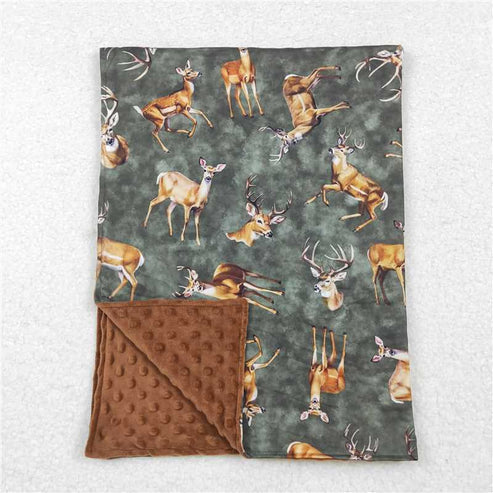 3.10 Sibling Baby Kids Children Hunting Deers Ducks Minky Blankets