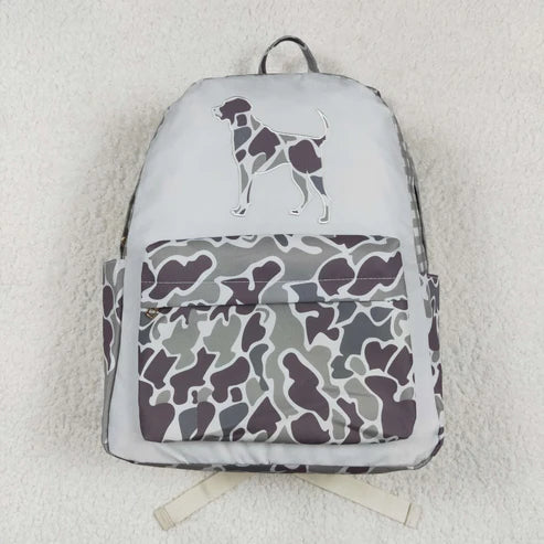 4.28 BA0268 Baby Kids Boys Camo Dog Hunting Backpack Zip Back Bag