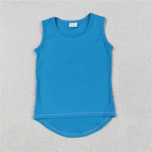 6.2 Sibling (1-4) Baby Girls Sleeveless Colorful Yoga Vests Top