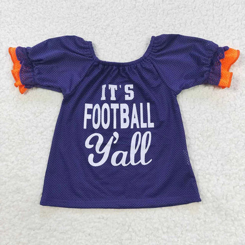 6.26 Sibling Baby Girls Team Sports Football Jersey Shirts Tops
