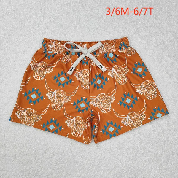 Sibling Brothers Baby Boys Western Trunks Swimsuits Swimwear