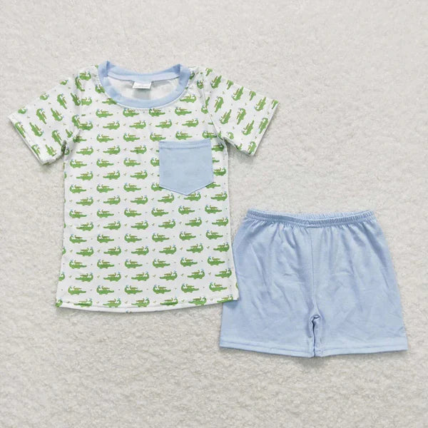 3.26 Sibling Boys Baby Girls Crocodile Cute Outfits Clothes Sets