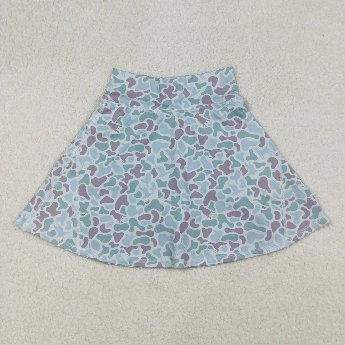 10.20 Mama and Me Adult Women Girls Western Green Camo Yoga Active Skirt Shorts Bottoms