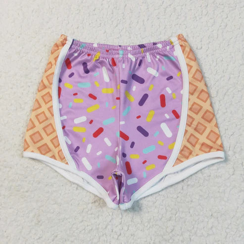 5.21 Sibling Baby Girls Ice-cream Drip Yoga Shorts Bottoms