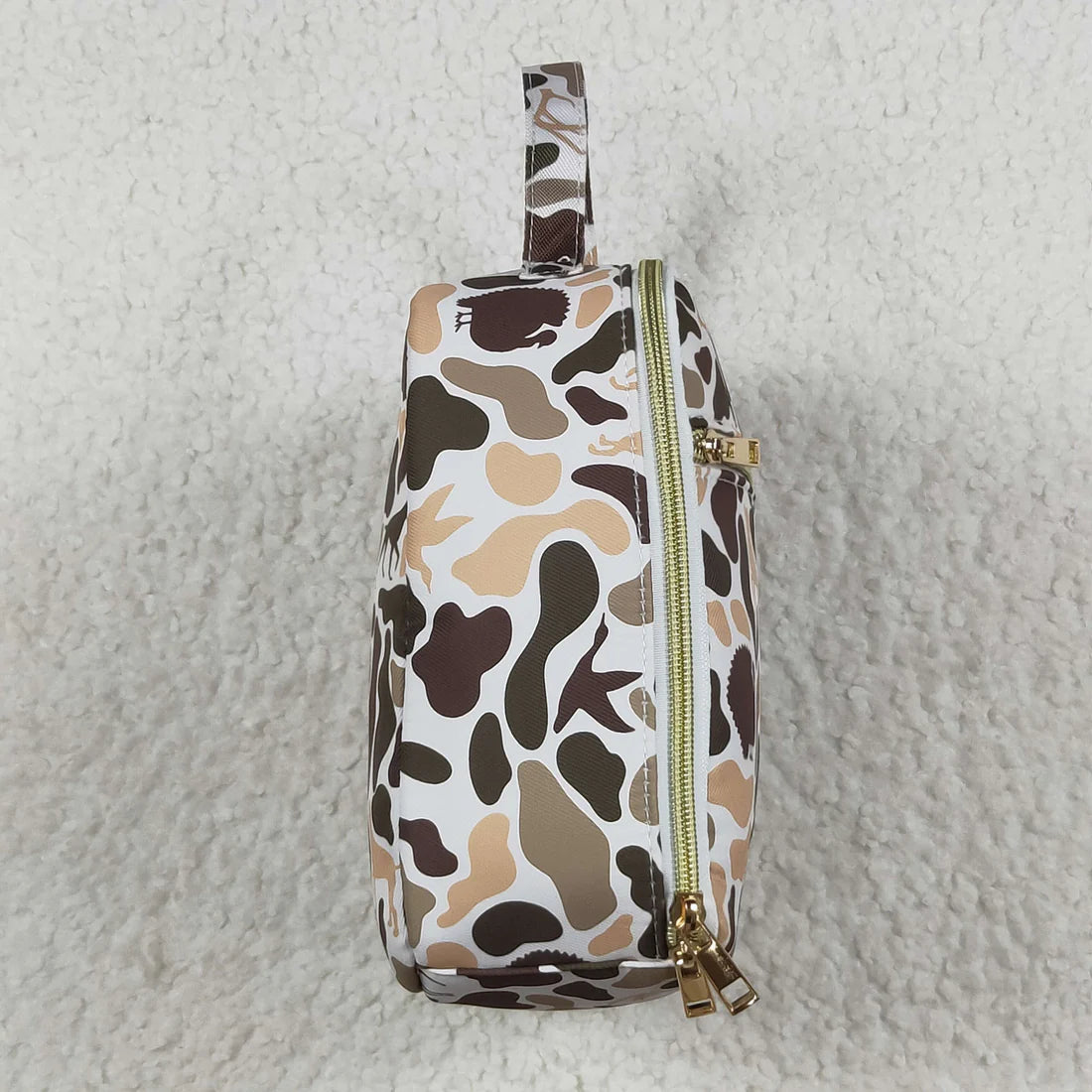 8.13 BA0305 Green Deer Western Camo Print Zipper Lunch Bags