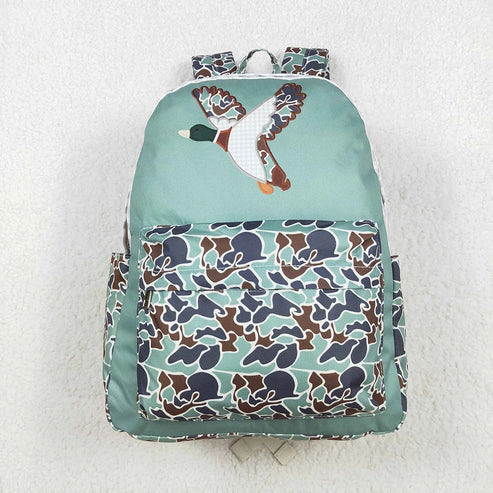 4.28 2 Colors Baby Kids Boys Camo Ducks Dog Hunting Backpack Zip Back Bags