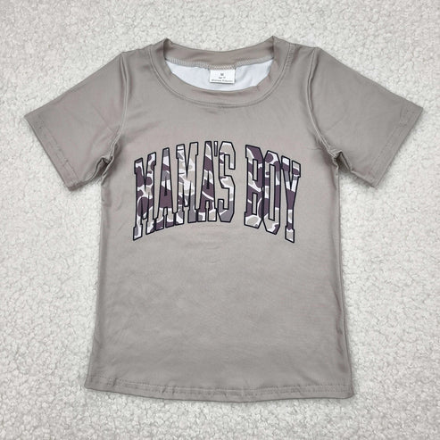 6.9 Sibling Baby Boys Short Sleeves Camo Mama's Boy Tee Shirts Tops 6.5