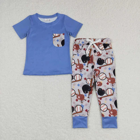 4.25 Sibling Baby Boys Game Sports Shirts Pants Outfits Sets